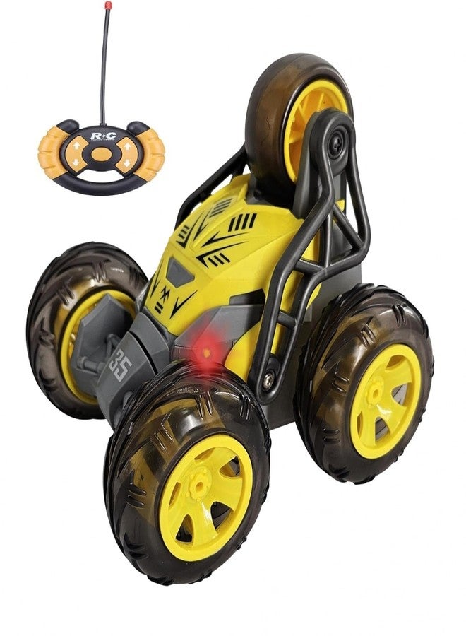 TEC TAVAKKAL Big Size Rechargeable RC Stunt Cars for Kids, 5 Wheel 2.4 GHz Remote Control Car Stunt Vehicle High Speed 360 Degree Rotation Flip Racing Car Upright Driving Toys for Boys Girls (Yellow) - Image 5